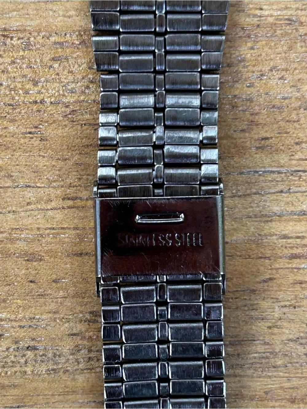 Retro Digital Stainless Steel Watch - Silver